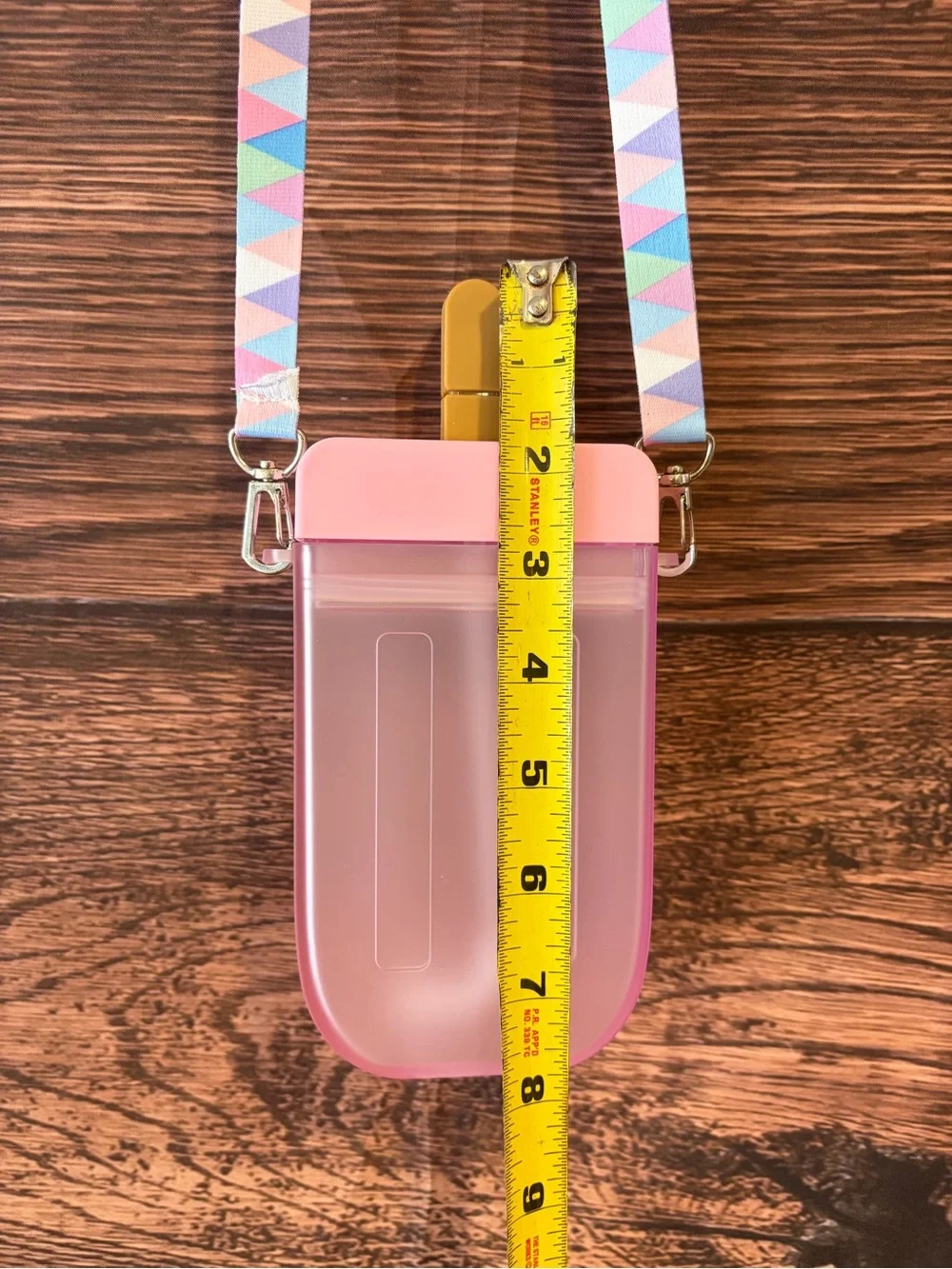 Pink creamsicle Crossbody water bottle